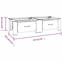 Wasmachine- en drogerverhoger dubbel met lades wit 9