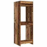 Wasmachinekast Oudhout 67,5 x 68 x 200 cm Bewerkt hout 8