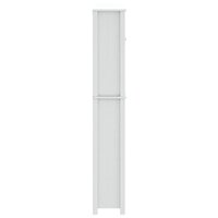 Wasmachinekast BERG 76x27x164,5 cm massief hout wit 5