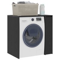 Wasmachinekast Zwart Eiken 87 x 60 x 89 cm Bewerkt hout 3