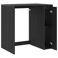 Wasmachinekast Zwart Eiken 87 x 60 x 89 cm Bewerkt hout 5