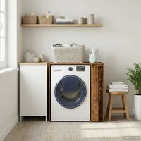 Wasmachinekast met opslag Oudhout 87 x 60 x 89 cm Bewerkt hout 4