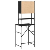 Wasmachinekast Zwart 0ak 68 x 48,5 x 194 cm Bewerkt hout 8