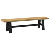 Eetbank NOAIN A-vormige poten 180x40x45 cm massief hout 5