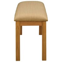 Eetbank 95 x 32 x 45 cm Massief Eikenhout Beige 4