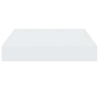 Wandschap zwevend 23x23,5x3,8 cm MDF hoogglans wit 7