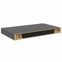 Wandschap zwevend 40x23,5x3,8 cm MDF hoogglans grijs 8