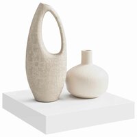 Wandschap zwevend 23x23,5x3,8 cm MDF wit 5