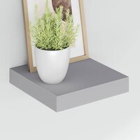 Wandschap zwevend 23x23,5x3,8 cm MDF grijs 4