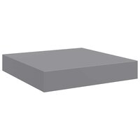 Wandschappen zwevend 2 st 23x23,5x3,8 cm MDF grijs 6