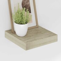 Wandschap zwevend 23x23,5x3,8 cm MDF eikenkleur 4