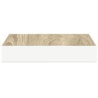 Wandschap zwevend 23x23,5x3,8 cm MDF eikenkleurig en wit 7