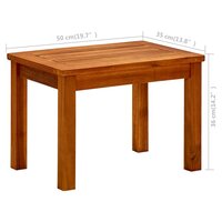 Tuintafel 50x35x36 cm massief acaciahout 7