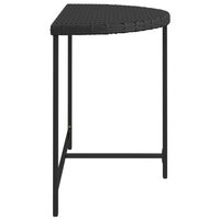 Tuintafel 100x50x75 cm poly rattan zwart 5