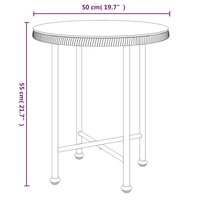 Eettafel &amp;Oslash;50 cm&nbsp; gehard glas en staal 6