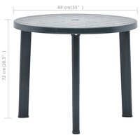 Tuintafel 89 cm kunststof groen 6