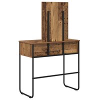 Kaptafel met plank Oud hout 81 x 40 x 131 cm Bewerkt hout 6