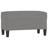 Bankje 70x35x41 cm stof donkergrijs 2