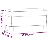 Bankje 70x35x41 cm stof bruin 7
