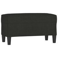 Bankje 70x35x41 cm stof zwart 2