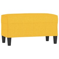 Bankje 70x35x41 cm stof lichtgeel 2