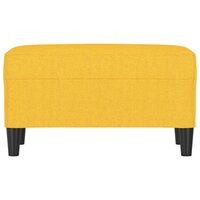 Bankje 70x35x41 cm stof lichtgeel 3