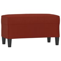 Bankje 70x35x41 cm kunstleer wijnrood 2