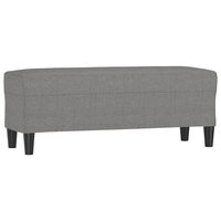 Bankje 100x35x41 cm stof donkergrijs 2
