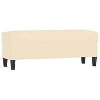 Bankje 100x35x41 cm stof cr&amp;egrave;mekleurig 2