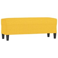Bankje 100x35x41 cm stof lichtgeel 2