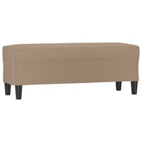 Bankje 100x35x41 cm kunstleer cappuccinokleurig 2