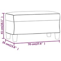 Bankje 70x35x41 cm stof donkergrijs 7
