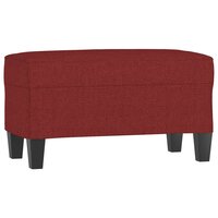 Bankje 70x35x41 cm stof wijnrood 2