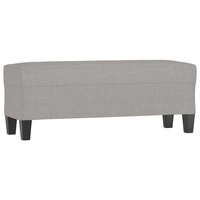 Bankje 100x35x41 cm stof lichtgrijs 2