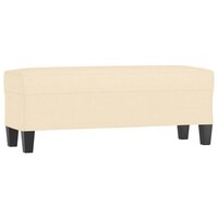 Bankje 100x35x41 cm stof cr&amp;egrave;mekleurig 2