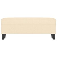 Bankje 100x35x41 cm stof cr&amp;egrave;mekleurig 3