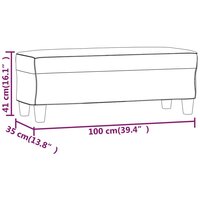Bankje 100x35x41 cm stof bruin 7