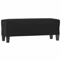 Bankje 100x35x41 cm kunstleer zwart 2