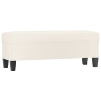 Bankje 100x35x41 cm kunstleer cr&amp;egrave;mekleurig 2