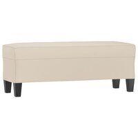 Bankje 100x35x41 cm microvezelstof cr&amp;egrave;mekleurig 2