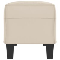 Bankje 100x35x41 cm microvezelstof cr&amp;egrave;mekleurig 4