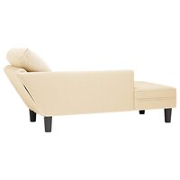 Chaise longue met kussen corduroy stof cr&amp;egrave;mekleurig 6