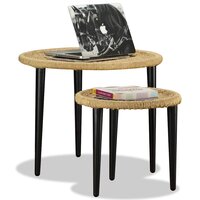 2-delige Salontafelset natuurlijk jute 6