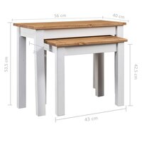 2-delige Tafeltjesset Panama Range massief grenenhout wit 6