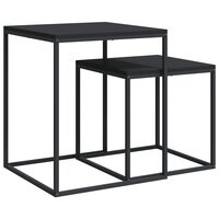 Salontafelset 2 st bewerkt hout en metaal 6