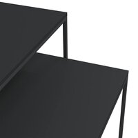 Salontafelset 2 st bewerkt hout en metaal 8