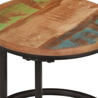 Tafeltjesset 3 st massief gerecycled hout 5