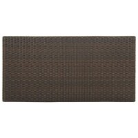 Bartafel met opbergrek 120x60x110 cm poly rattan bruin 5