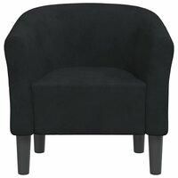 Kuipstoel fluweel zwart 3