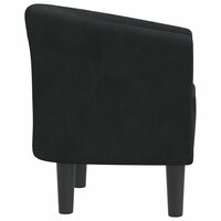 Kuipstoel fluweel zwart 4